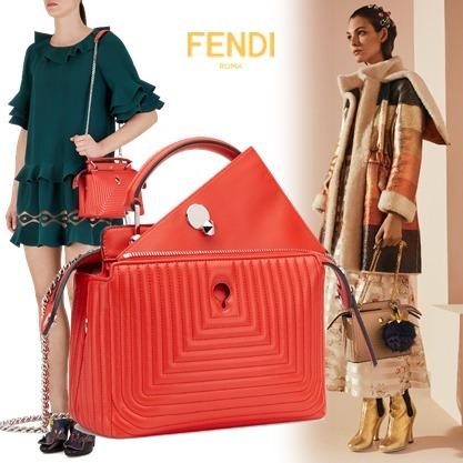 2017SS新作 VIPセール!【FENDI フェンディスーパーコピー】DOTCOM CLICK ポピーレッド 7102038